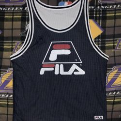 Rare Vintage 90’s Official Fila Reversible Basketball Jersey Sz Xl