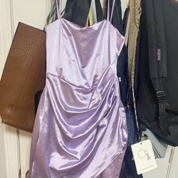 Silk Lilac Windsor mini dress