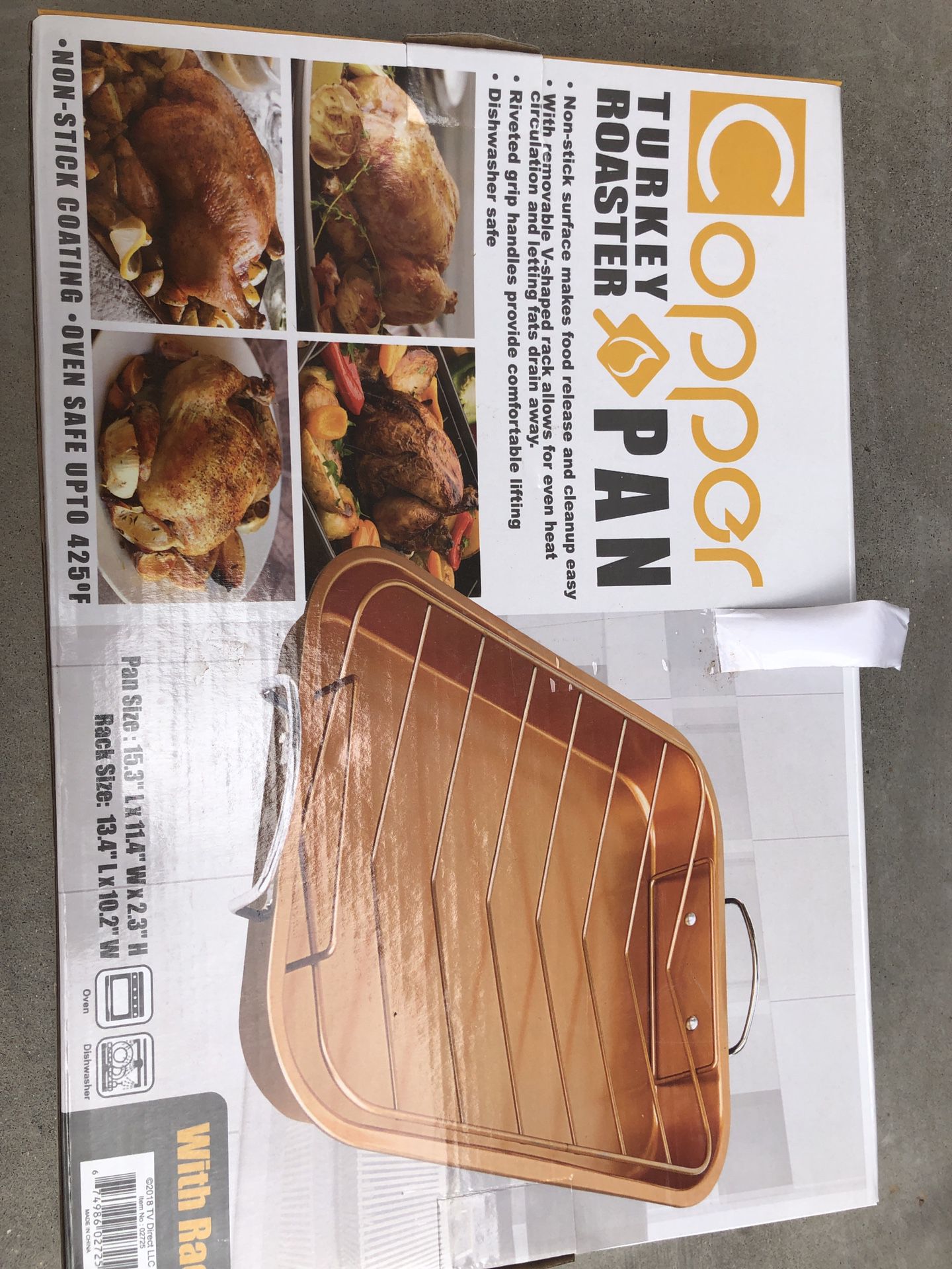 Copper turkey toaster pan