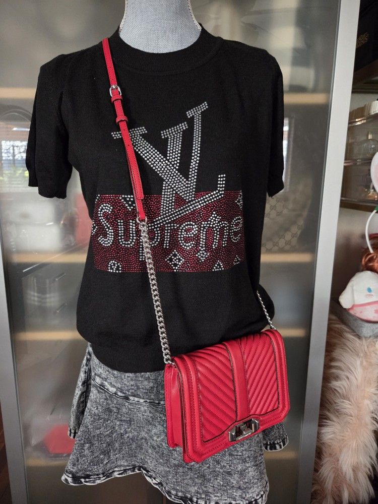 Rebecca Minkoff Chevron Quilted Love Crossbody Leather Bag