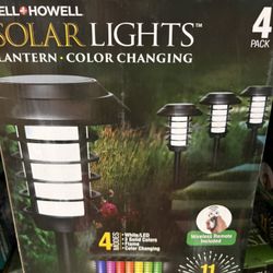 Bell+Howell Solar Pathway Lights Color Changing LED Solar Lights Outdoor, IP67 Waterproof Solar Set