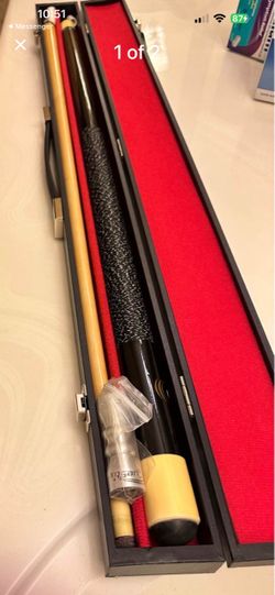 Pool case and cue
