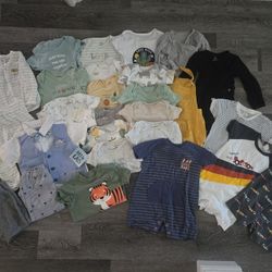 Baby boy clothing onesie pajama lot