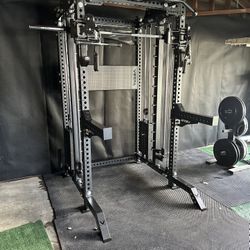 PRO SERIES Ultimate 3-1 Half Rack Functional Trainer w/Smith Machine Bar | 400lb Stack | Gym Equipment | Fitness | Commercial | Squat Rack 
