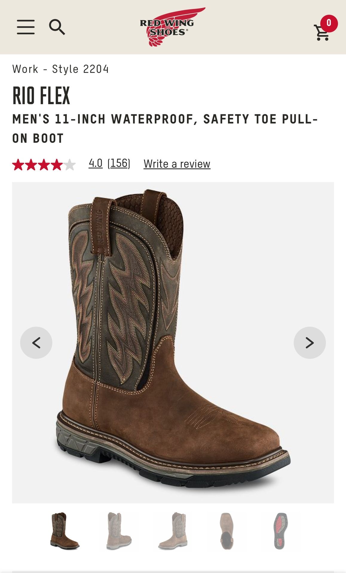 Men Boots Red Wing Size 10.5 D