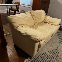 Beige Loveseat