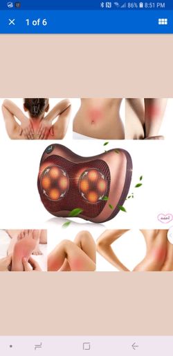 Heat Massage Pillow Shiatsu Deep Kneading Massager Relax Neck Back Shoulder Pain