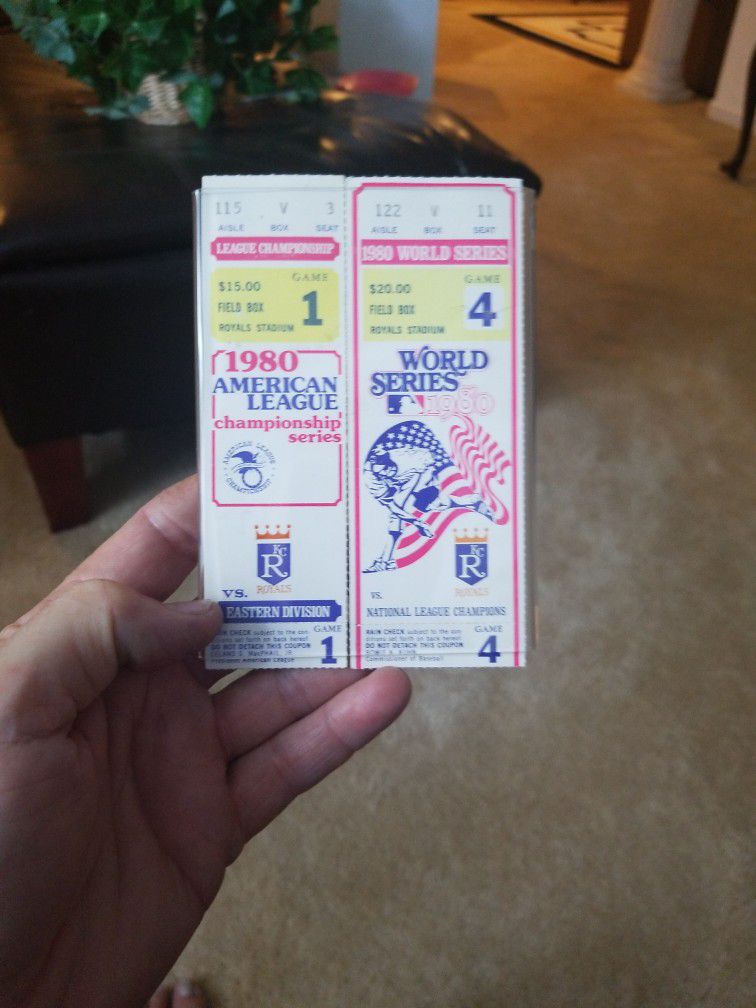 Royals 1980 W.S. Tickets