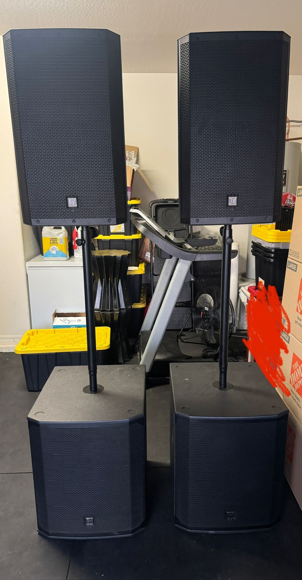 Electro-Voice ELX200 & ZLX Professional PA System - 2 Subs, 2 Tops, Poles & Covers - Like New!