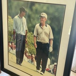 Framed Photo 16x20  of Tiger Woods And Jack Nicklaus