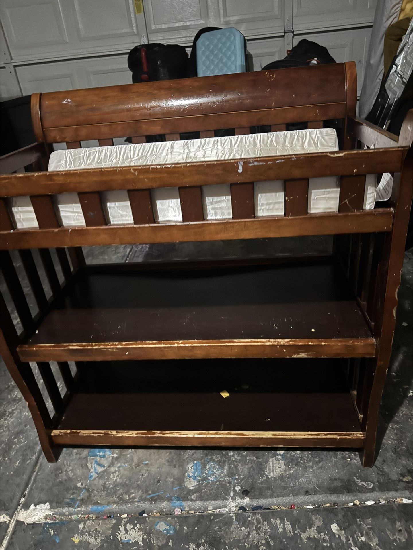 Changing table with pillow