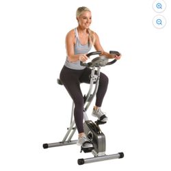 Exerpeutic Exercise Bike, Foldable Magnetic Upright with Heart Pulse Sensors and LCD Monitor, Cardio Fitness, 300lbs Weight Capacity