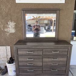 Dresser with mirror