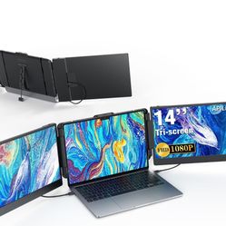 14” Triple Screen For Laptop Tri-Screen 