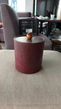 Commercial Hotel ice Bucket- New & Clean - Leather Cover