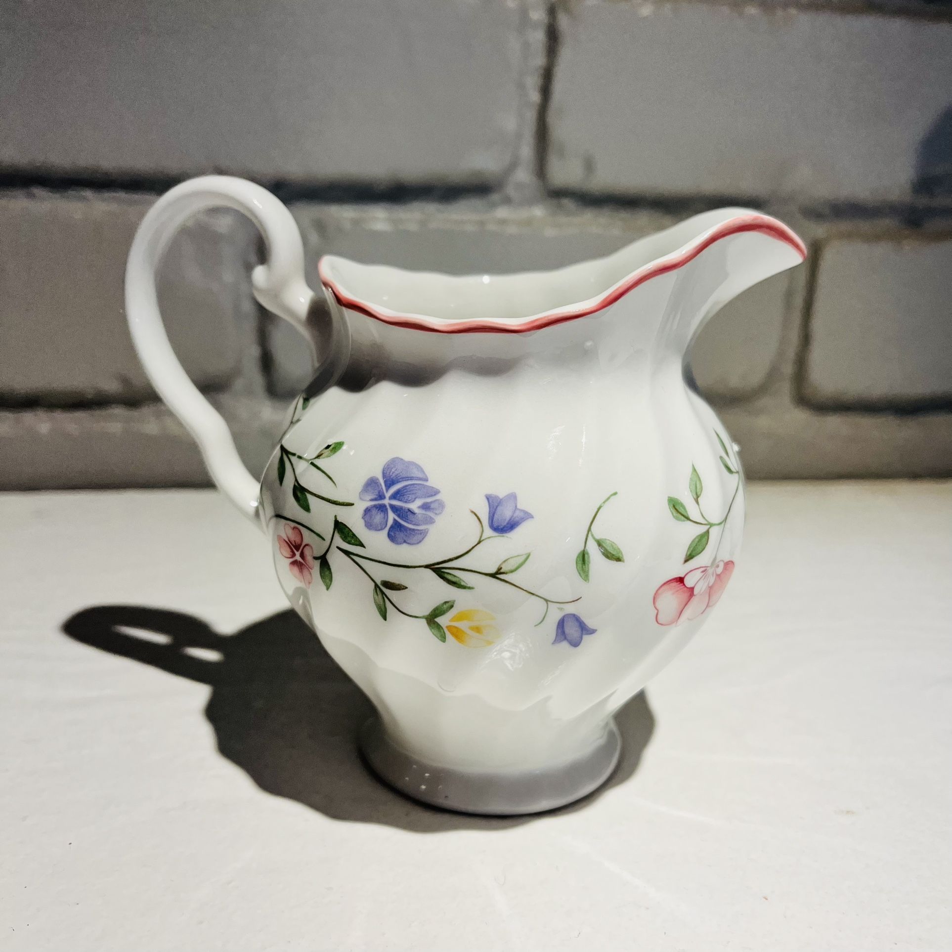 Vintage Made In England Tea Coffee Creamer Pot Hand Painted