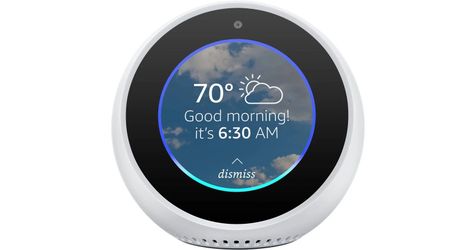 🔊 Amazon Echo Spot - Smart Clock with Alexa (White)
