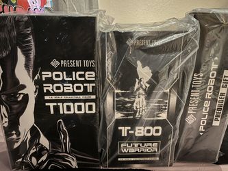 Terminators T-1000 & T-800 With A Gift Present Toys 