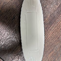 Lenox White Glossy Decorative Butter Plate 9 Inch Serving Dish