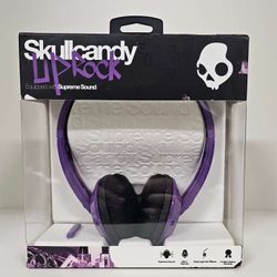 Lot of 4 Brand New Skullcandy Supreme Sound Uprock Mic Headphones in Purple