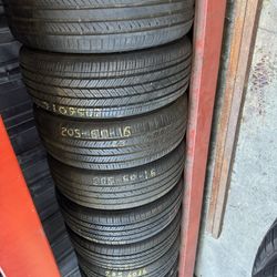16” tires semi new 205/60/16 with free installation $50 each 