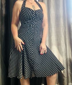 Anthropologie Maeve halter polka dot dress