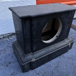 Black Marble Mantle Clock Cover For Antique Time Movement