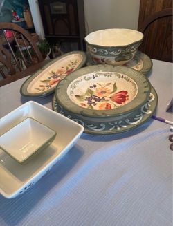 Floral Ceramic Serving Pieces