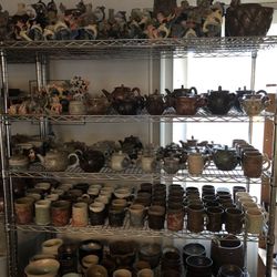 Ceramic clay sculptures, coffee mugs , candle holders ....