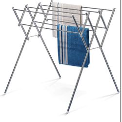 HOUSE DAY Drying Rack Towel Rack Stainless Steel Foldable Towel Clothes Drying Rack Folding Drying Rack Laundry Drying Rack