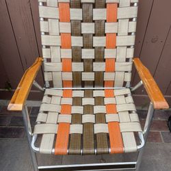 MCM Lightweight Aluminum Webbed Folding Lawn Picnic Chair