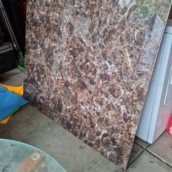 Faux Marble Table.  With 6 Chairs