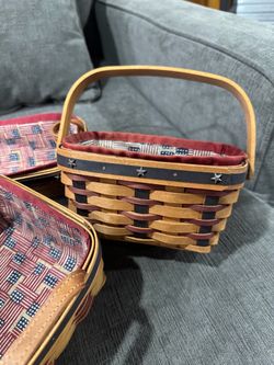 Longaberger "Proudly American" 3-Piece Basket Set