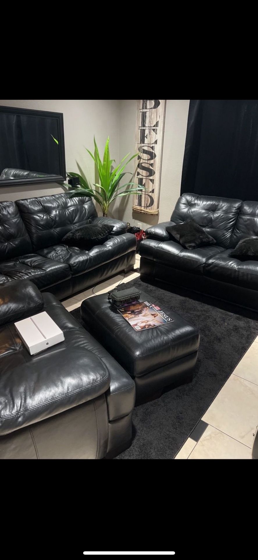 Leather Couch Set 
