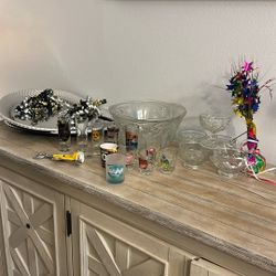 New Year’s Eve Party Supplies, Glasses, And Shot Glasses Punch Bowl