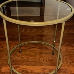 Gold/Glass Side Table