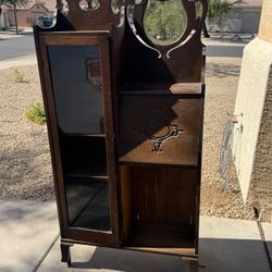 Antique Victorian Oak Side-by-Side Secretary Desk/Bookcase