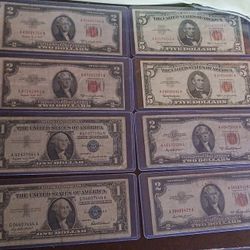 Coins Plus Dollars Bills Collection 