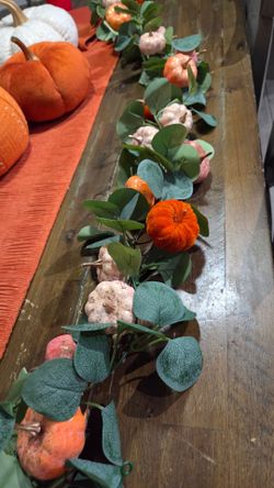 Fall Table Décor Set – 3 Pumpkin Garlands + 4 Table Runners 🎃🍂