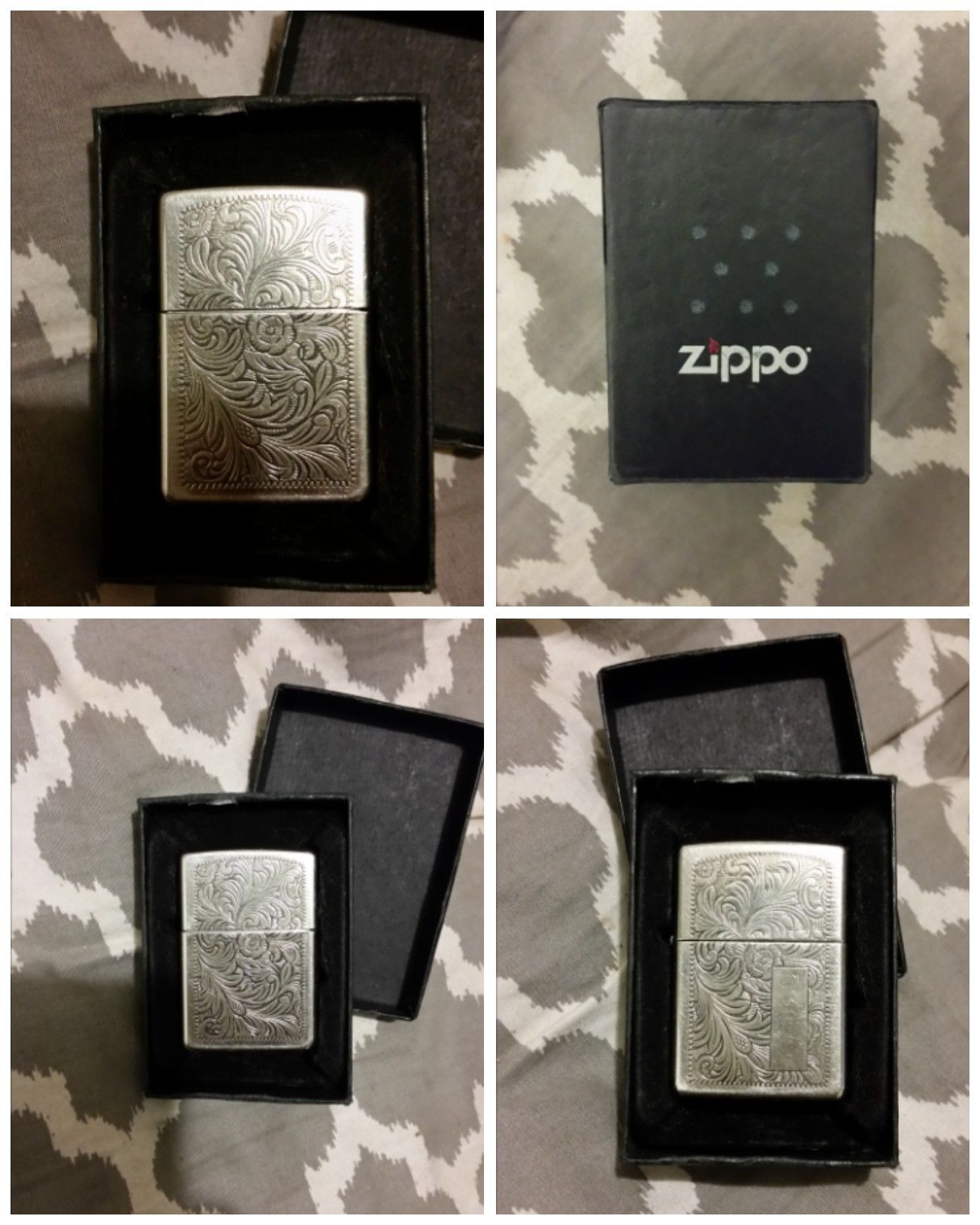 Here is a vintage STERLING SILVER plated zippo