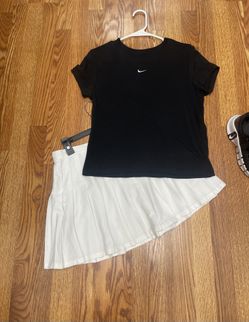 New Aeropostale Pleated Cotton Tennis Skirt & Nike Top Size Large 