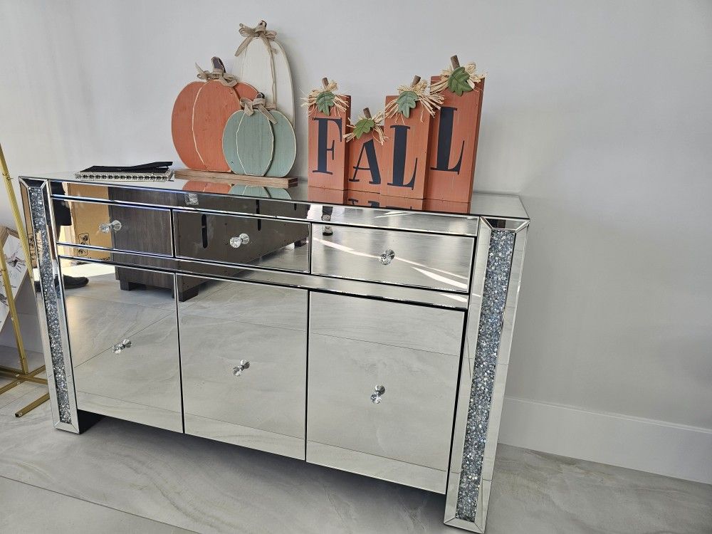 Mirror Entry Way Table / Console table / Accent Cabinet / TV stand (2)