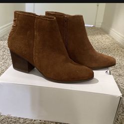 Real Suede Leather Boot Booties Size 7