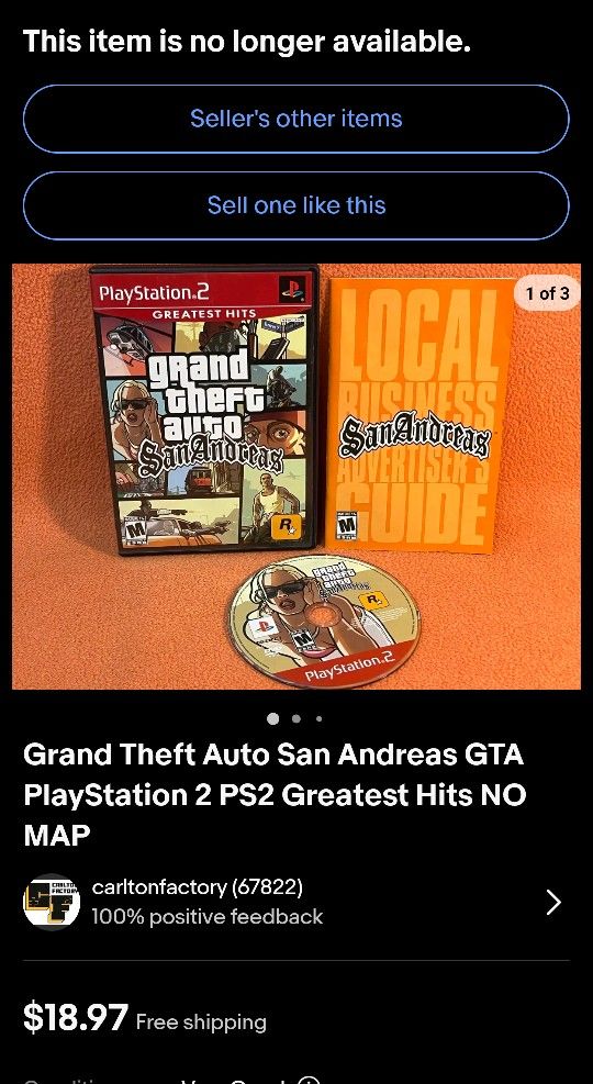 Grand Theft Auto San Andreas (PS2) $15 for Sale in Houston, TX - OfferUp