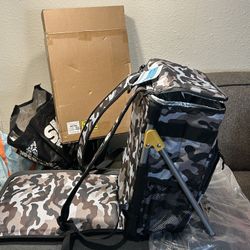 Brand New Insulated Bag Pack Cooler With Foldable Seat