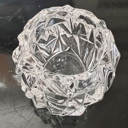 Tiffany & Co Crystal Rock Cut Votive Candle Holder, Germany 