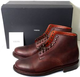 Viberg Navvy Men’s Boots Brown Kudu CXL Leather 2030 Size 10 E Ridgeway Sole