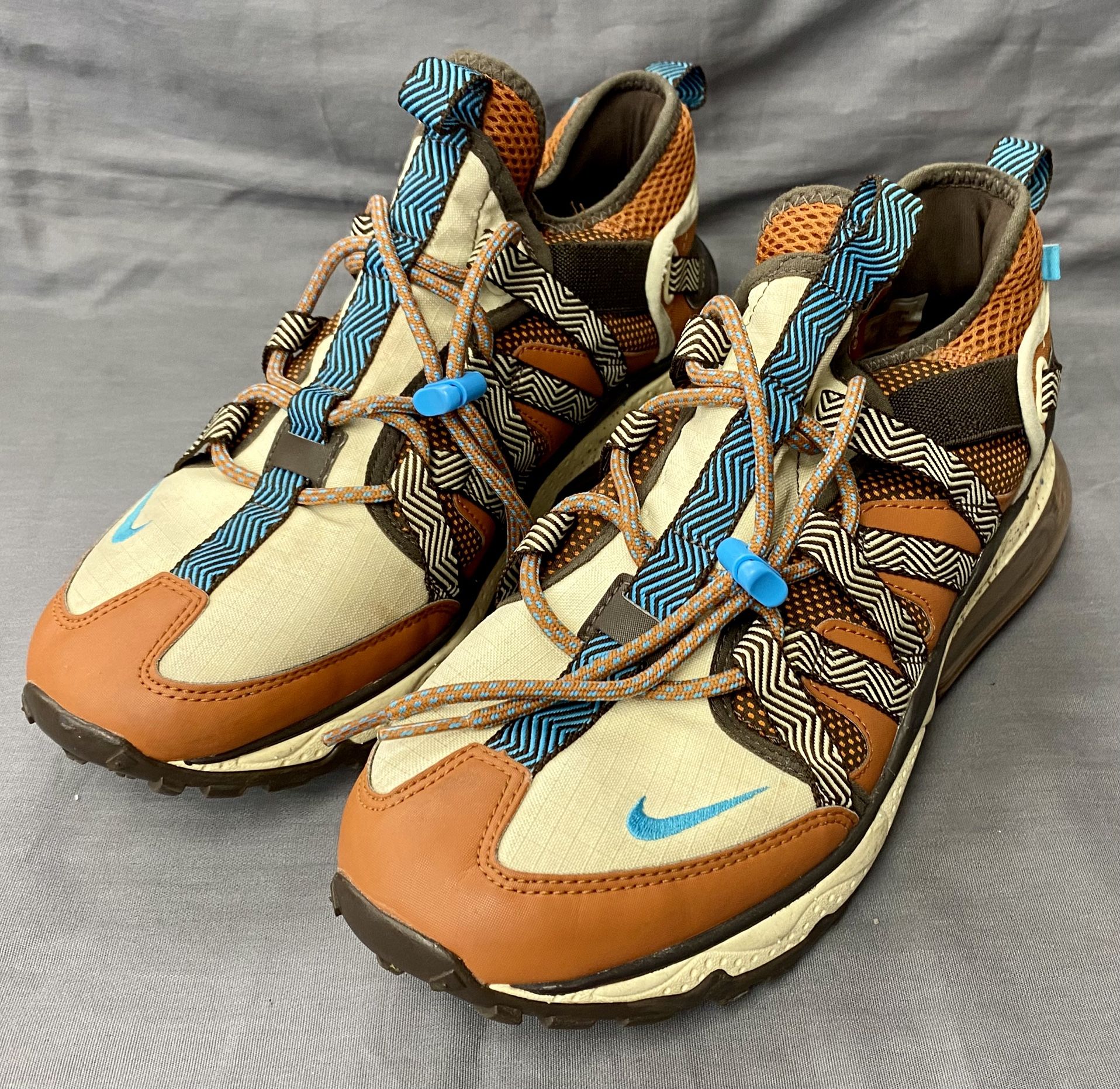 Nike Air Max Trail AJ7200-202 Brown Orange Blue Men's Size 9 Used Running Shoes