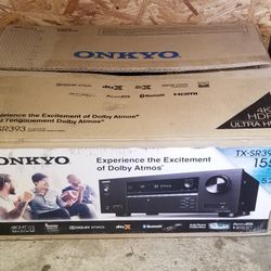 Onkyo Receiver With Bluetooth and Remote 