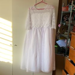 First Holy Communion Dress 18.5 Plus Size Big Girls Primera Comunión Católico Católica Catholic White Vestido Blanco Bonnie Jean Pretty Elegant